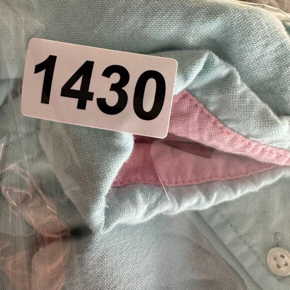 Colours Alexander Julian XXL Organic Cotton Button Up Shirt Aqua Blue‎ Preppy - Picture 6 of 6